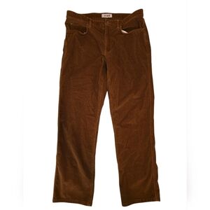 Classic Men's Corduroy Trousers in Rich Brown Size 34x30